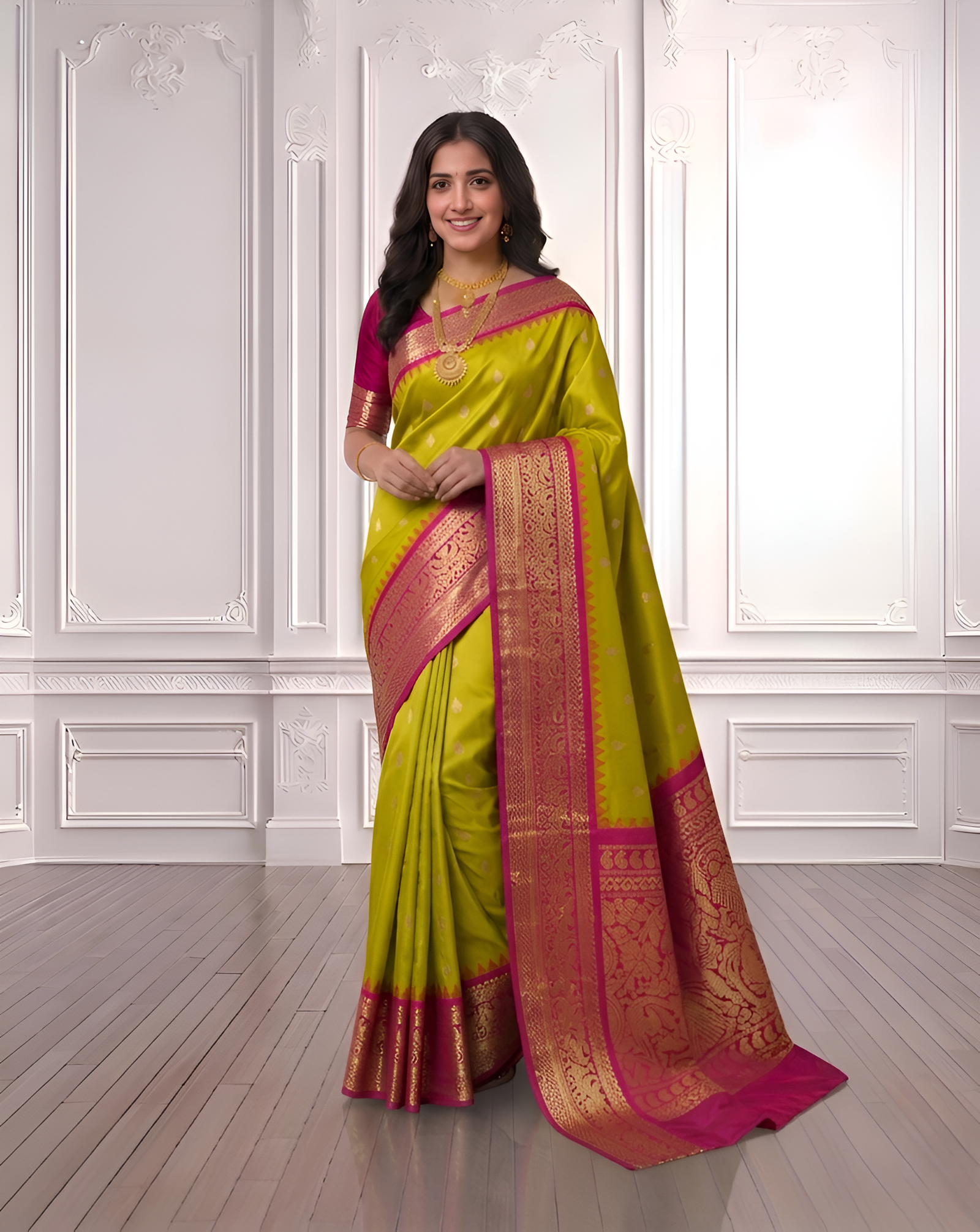 SEMI PATTU SILK BLEND SAREE