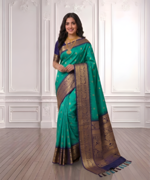 SEMI PATTU SILK BLEND SAREE